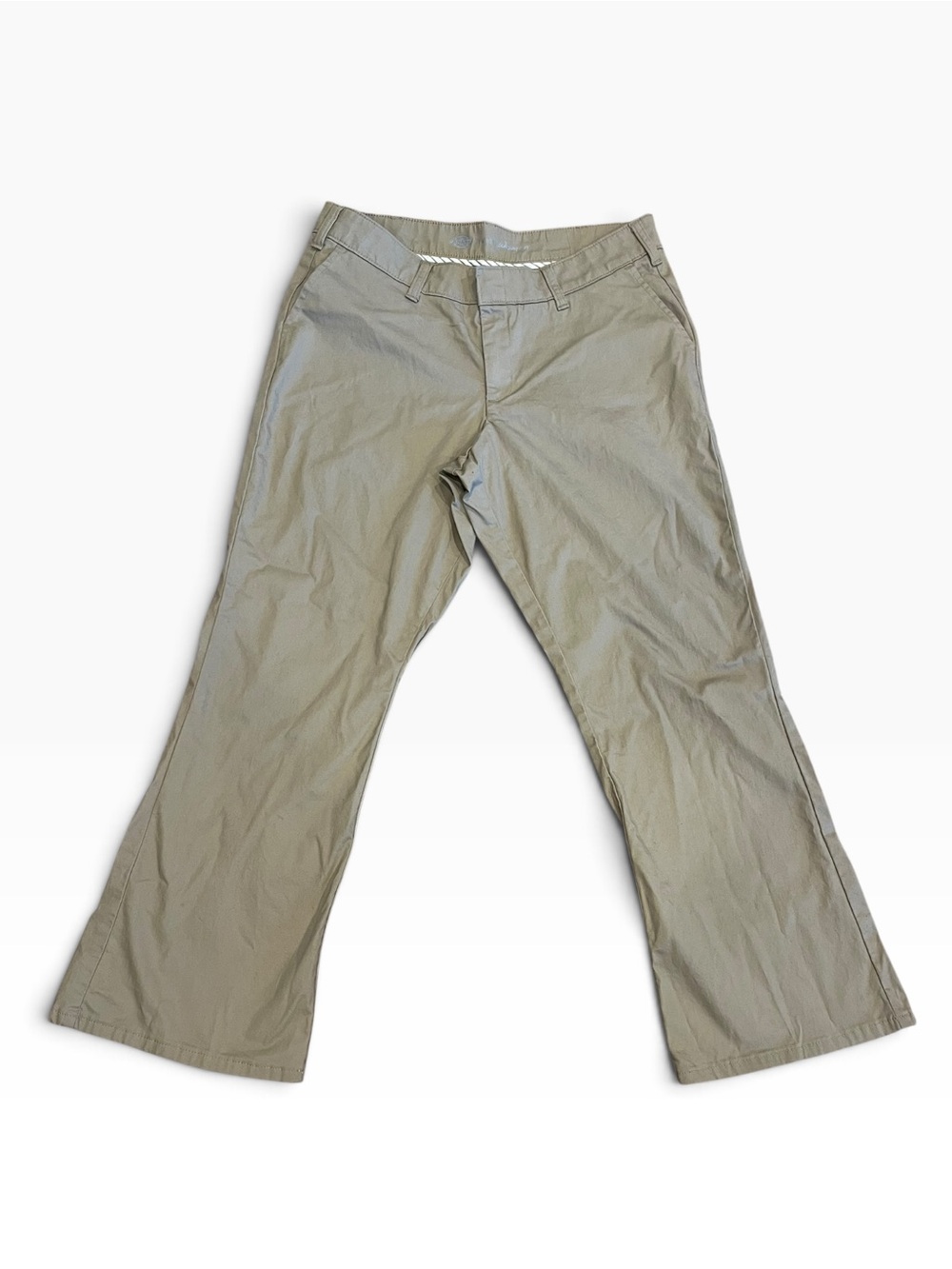 🖤 Dickies Women’s Khaki Slim Bootcut Pants Size 12 | Y2K Workwear